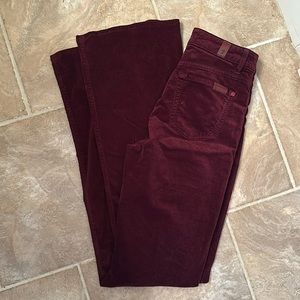 7 For All Mankind Women's High Rise Velvet Lisha Bootcut Jeans